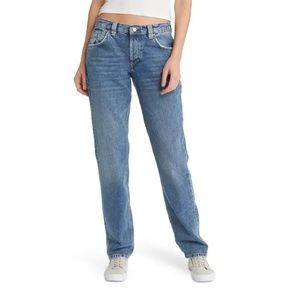 Free People CRVY Siren Low Rise Straight Jeans